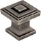 Jeffrey Alexander 1" Overall Length Distressed Pewter Square Delmar Cabinet Knob 585DP - alternate 1